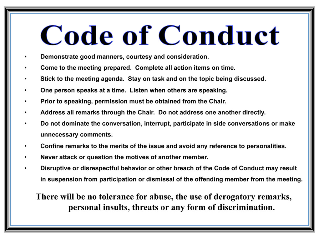 Code of Conduct Timberton Village Home Owners Assocation